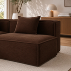 Canapé d'angle modulable en velours côtelé – Fuji