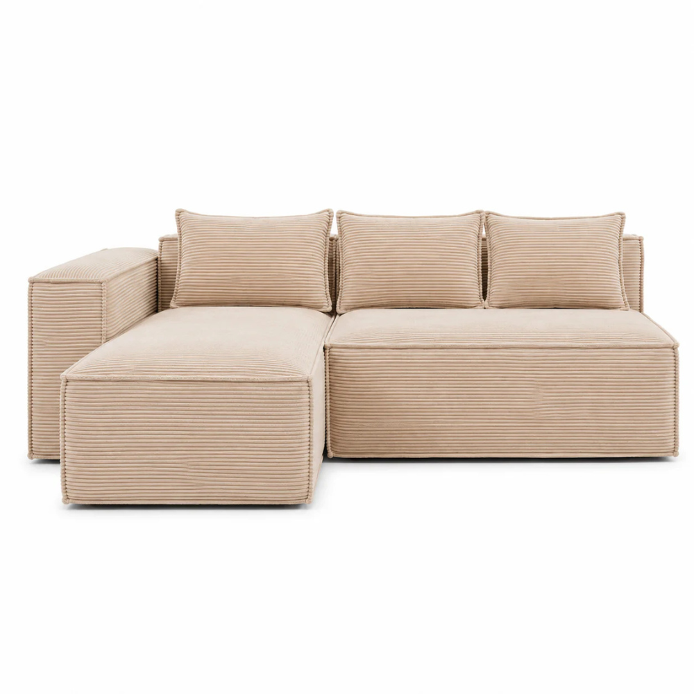 Canapé d'angle modulable en velours côtelé – Fuji