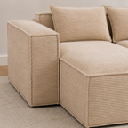 Canapé d'angle modulable en velours côtelé – Fuji