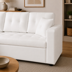 Canapé d'angle réversible convertible avec coffre de rangement en similicuir - Nova